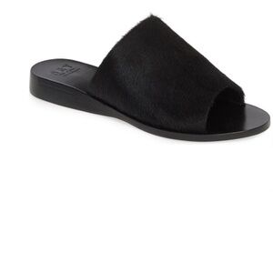 NWB SEYCHELLES Stanza Genuine Calf‎ Hair Slide Sandal Size 6